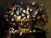 Arellano, Juan de Basket of Flowers c Spain oil painting reproduction
